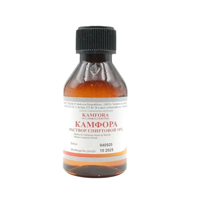 камфора камфорное 50 мл раствор спиртовый 10 % 00946 ( 1N / 3 / 3 )