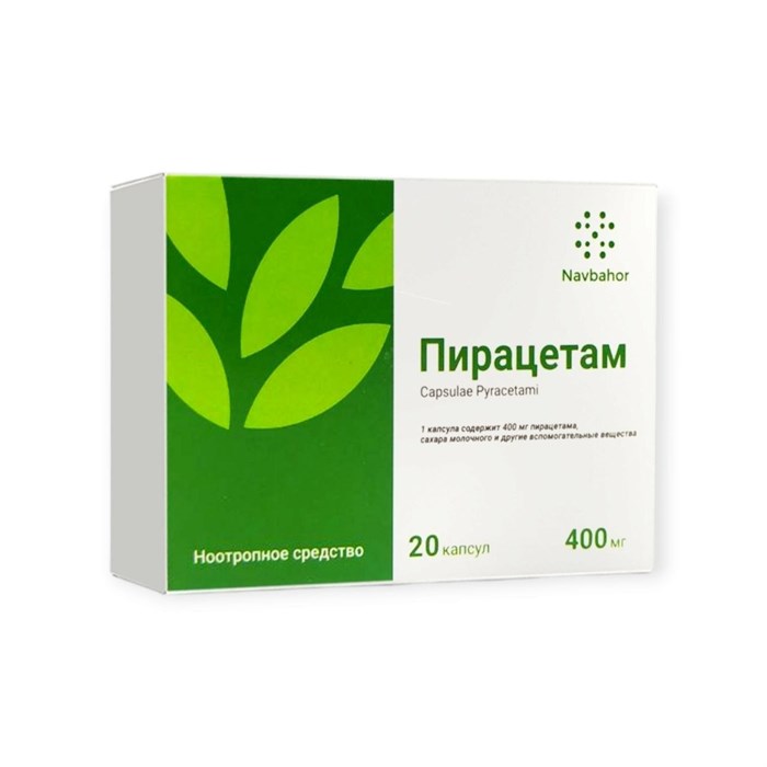 пирацетам 400 мг 20 капсул 00634 (1N/2/10)