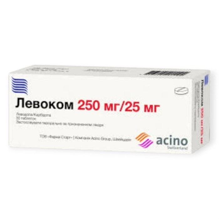 Левоком 250 мг/ 25 мг 30 табл 00822 ( 1N / 2 / 9 )