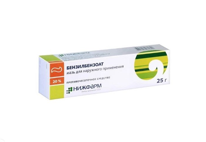 бензилбензонат 20% 25 гр Россия(чесотка/кож паразиты) 00441 ( 3N / 4 / 3 )