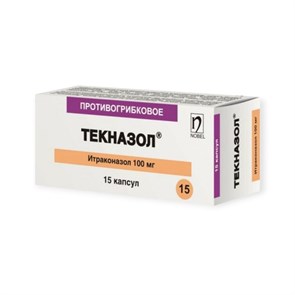 текназол 10 капсул 100 мг ( итраконазол ) 00947  ( 2N / 4 / 3 )