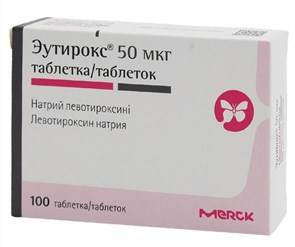 эутирокс 50 мг 100 табл Германия 00421 ( 1N / 3 / 5 )